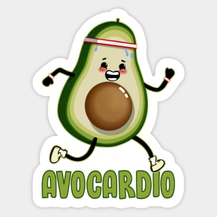 AVOCARDIO Avocado loves Cardio Sticker